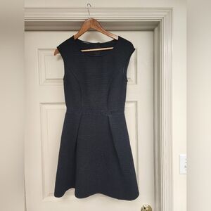 Promod Sleeveless Textured Fit & Flare Dress in Black